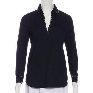 Saint Laurent studded denim shirt